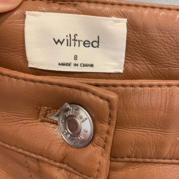 Aritzia Wilfred Melina High Waisted Brown Pants Size 8 - Picture 5 of 7